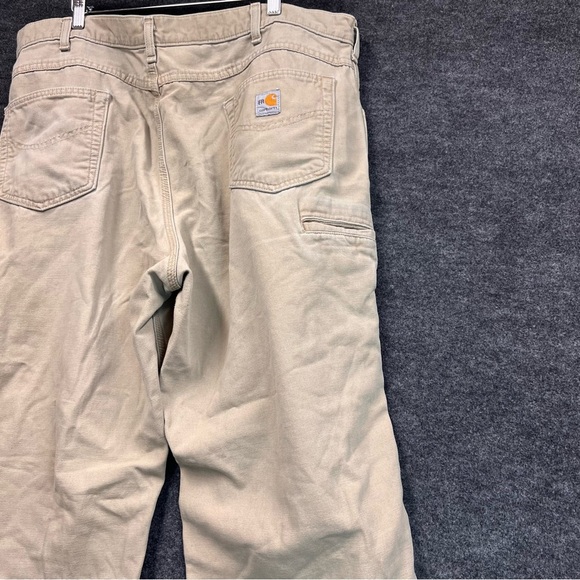Carhartt Pants FR Carpenter Beige Khaki Brown Original Fit Mens 42 x 32 - Picture 14 of 16